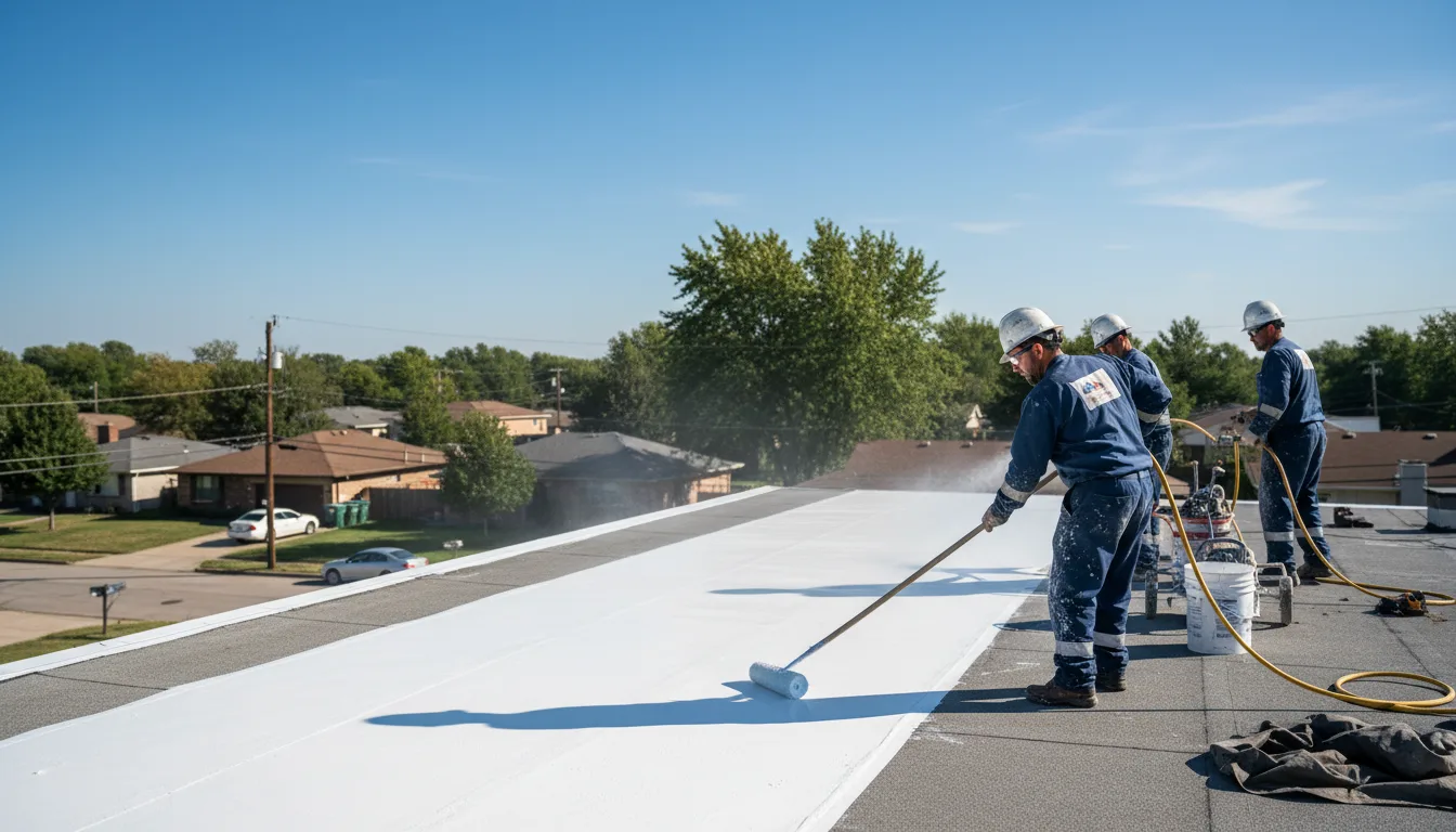Commercial roof coating in Tell, TX near me